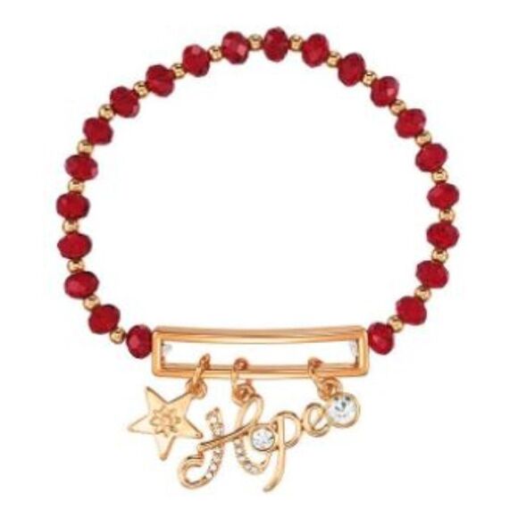 Holiday Cheer Stretch Braclet with HOPE Charm - Picture 1 of 6